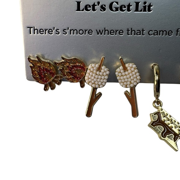 SUGARFIX by BaubleBar Gold and Red Earrings Set - Picture 2 of 3